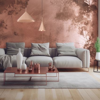 Suspension sur câble CAPITAL 1xGX53/15W/230V Ø 46 cm, finition or rose