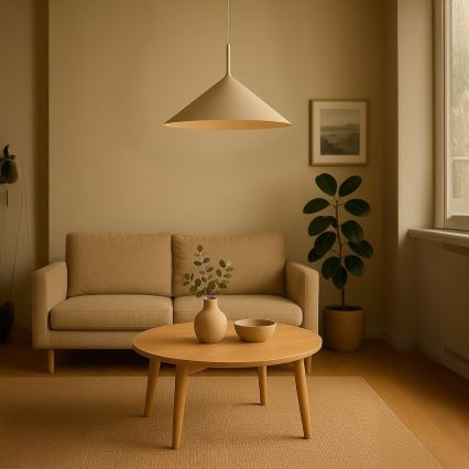 Suspension sur câble CAPITAL 1xGX53/15W/230V Ø 60 cm beige