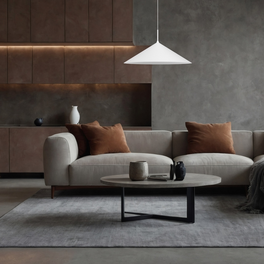 Suspension sur câble CAPITAL 1xGX53/15W/230V Ø 60 cm blanche