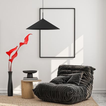 Suspension sur câble CAPITAL 1xGX53/15W/230V, Ø 60 cm, noire