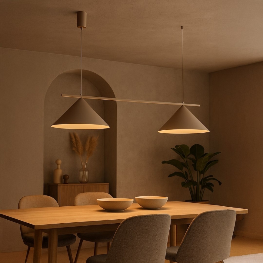 Suspension sur câble CAPITAL 2xGX53/15W/230V beige