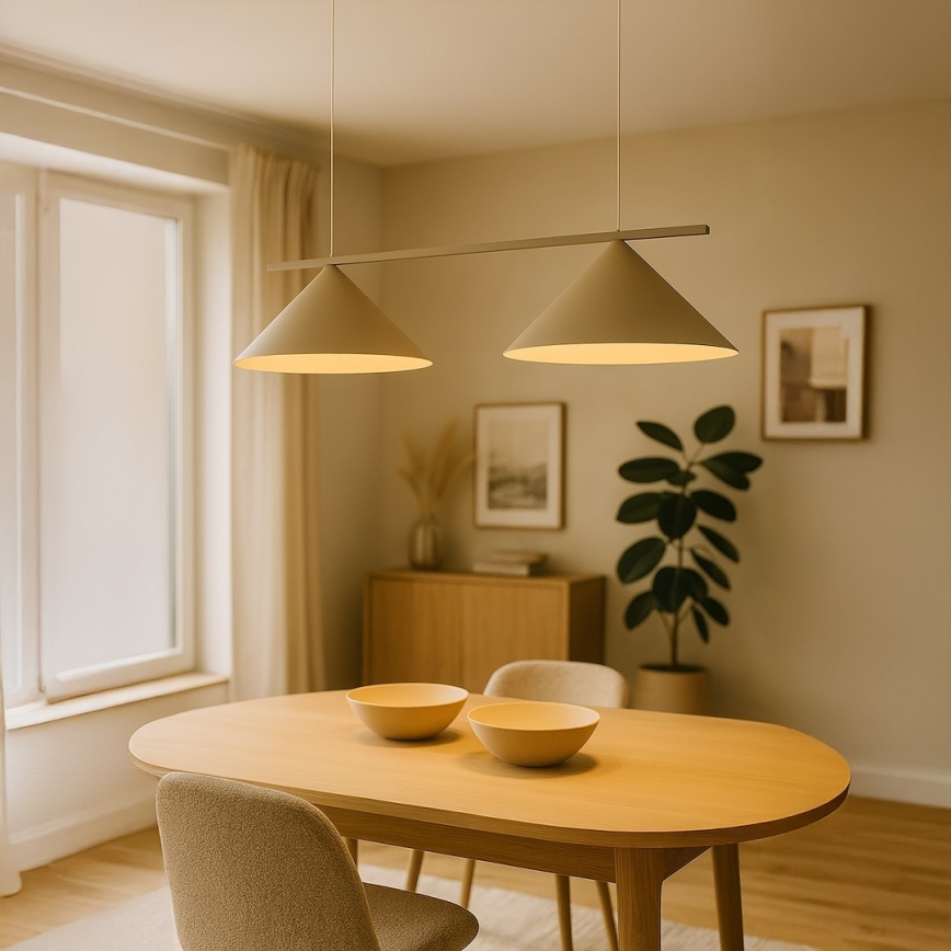 Suspension sur câble CAPITAL 2xGX53/15W/230V beige