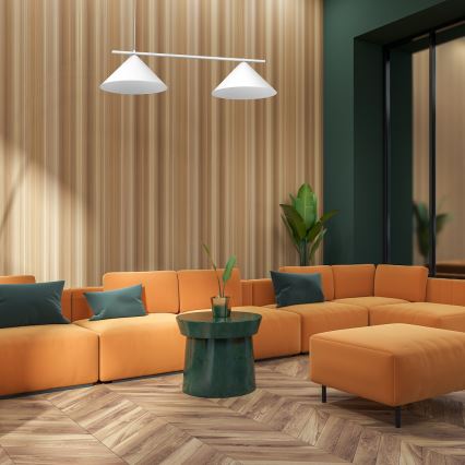 Suspension sur câble CAPITAL 2xGX53/15W/230V blanche