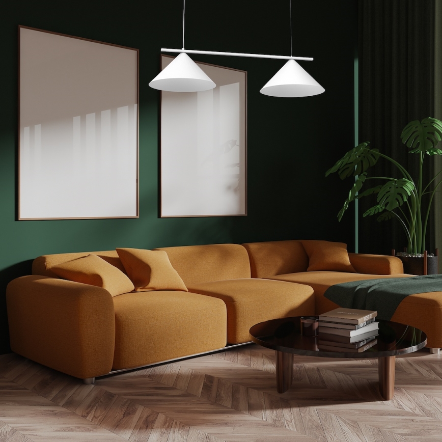 Suspension sur câble CAPITAL 2xGX53/15W/230V blanche