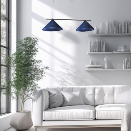 Suspension sur câble CAPITAL 2xGX53/15W/230V bleu