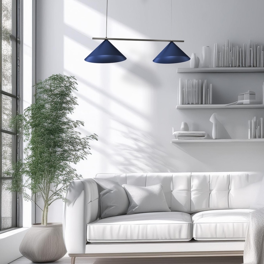 Suspension sur câble CAPITAL 2xGX53/15W/230V bleu