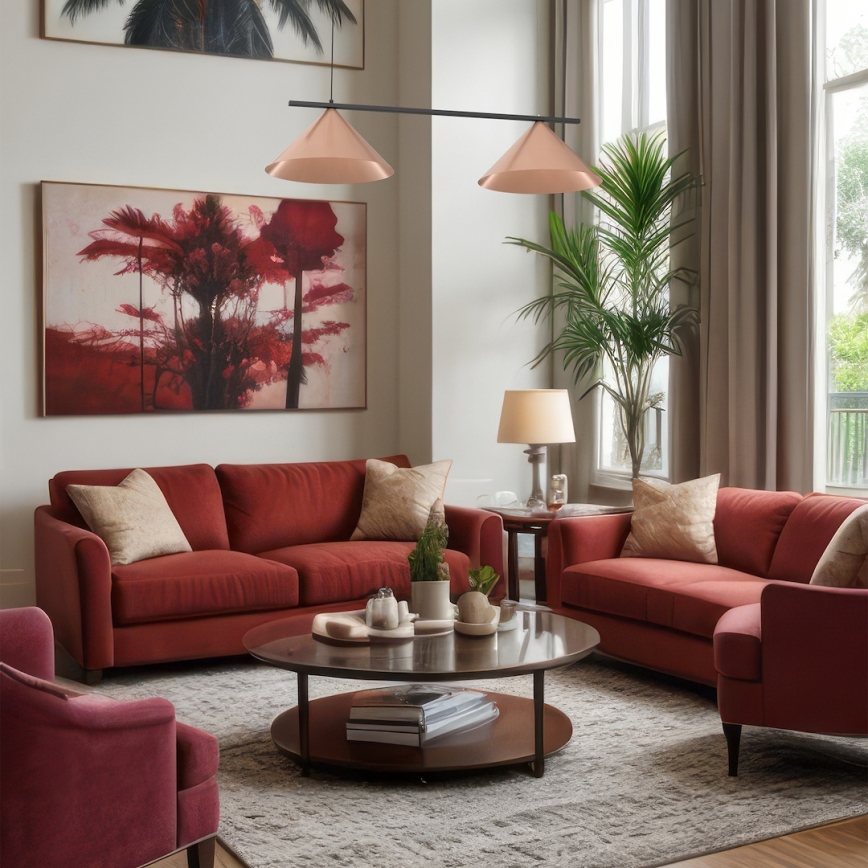 Suspension sur câble CAPITAL 2xGX53/15W/230V or rose