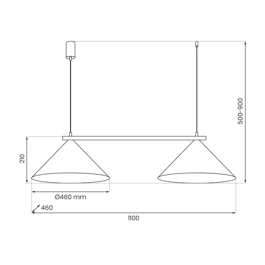 Suspension sur câble CAPITAL 2xGX53/15W/230V or rose