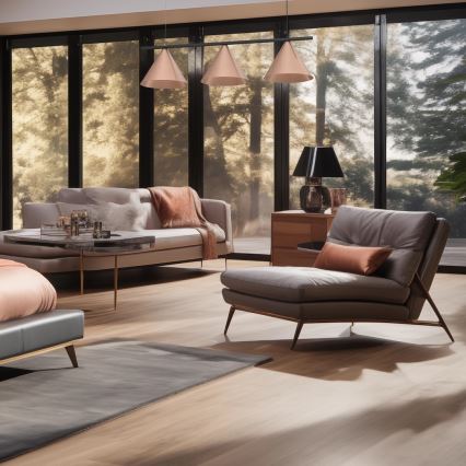 Suspension sur câble CAPITAL 3xGX53/15W/230V cuivrée