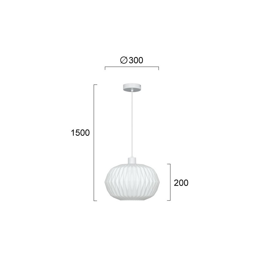 Suspension sur câble CARSON 1xE27/40W/230V blanche