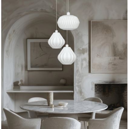 Suspension sur câble CARSON 1xE27/40W/230V blanche
