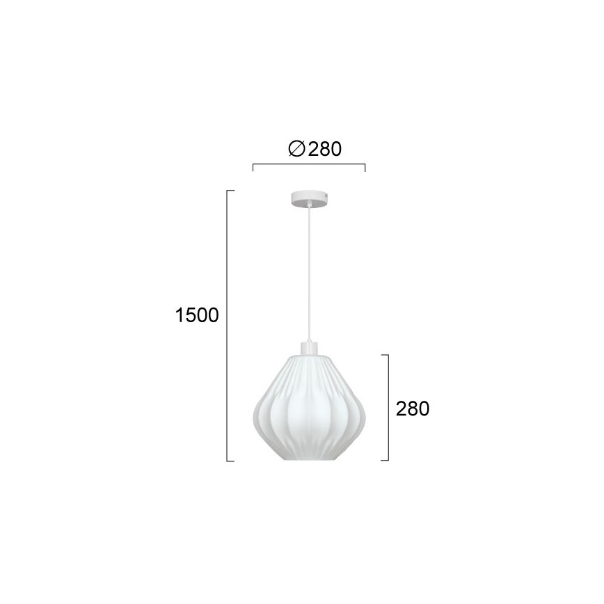 Suspension sur câble CARSON 1xE27/40W/230V blanche