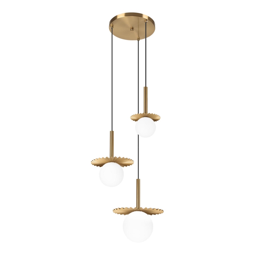 Suspension sur câble CHITA 3xG9/5W/230V dorée
