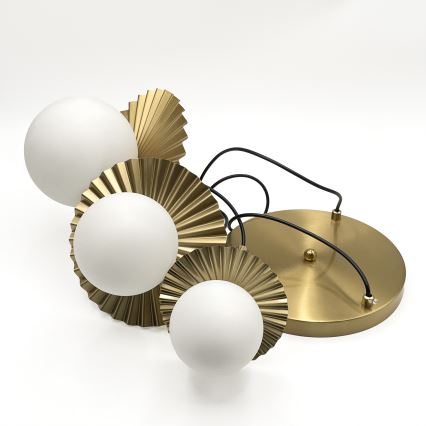 Suspension sur câble CHITA 3xG9/5W/230V dorée