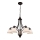 Suspension sur câble CLAIR, 5xE27/60W/230V, Ø 65 cm, finition bronze