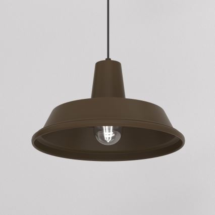 Suspension sur câble CLASS 1xE27/15W/230V marron