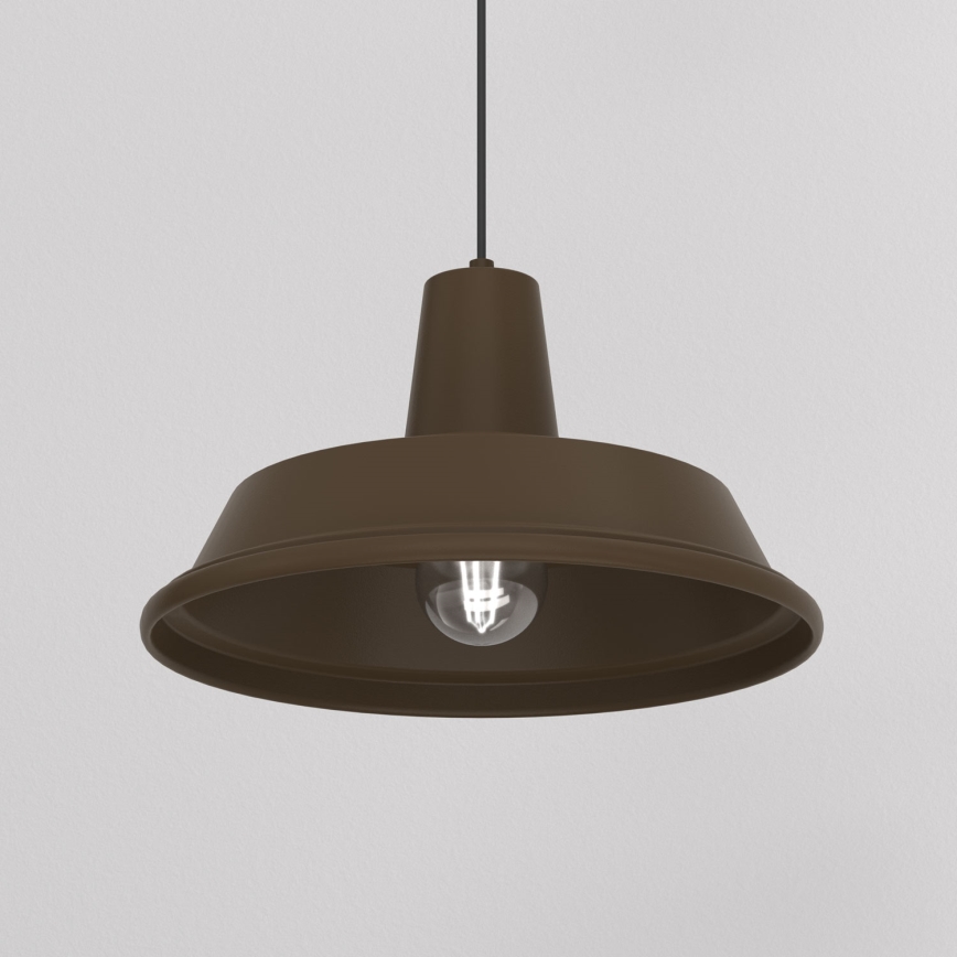 Suspension sur câble CLASS 1xE27/15W/230V marron