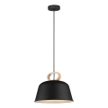 Suspension sur câble CLIP 1xE27/40W/230V noir/marron