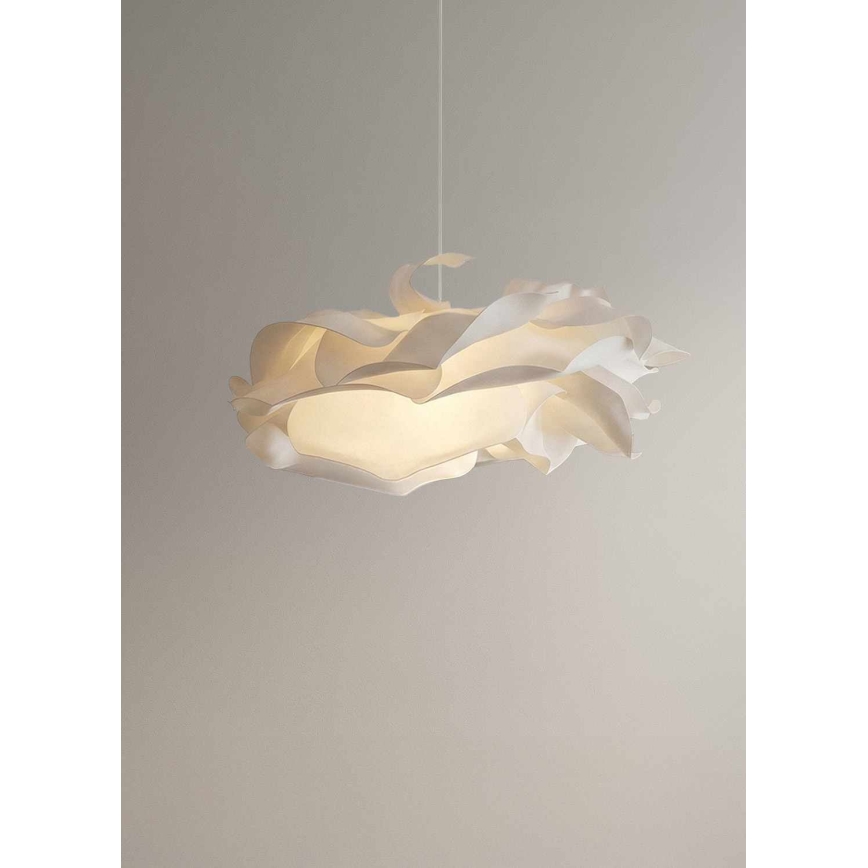 Suspension sur câble CLOUDY 1xE27/40W/230V blanche