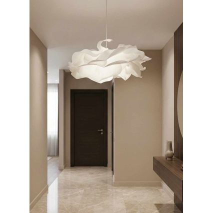 Suspension sur câble CLOUDY 1xE27/40W/230V blanche
