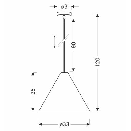 Suspension sur câble CONO 1xE27/40W/230V, placage en acajou