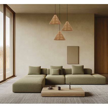 Suspension sur câble CONO 1xE27/40W/230V placage en chêne