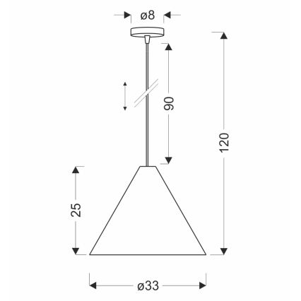 Suspension sur câble CONO 1xE27/40W/230V placage en chêne