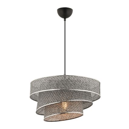 Suspension sur câble COUPER 1xE27/60W/230V gris/chrome brillant