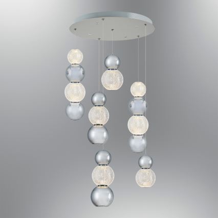 Suspension sur câble CREMONA LED/34W/230V 3000K chrome mat