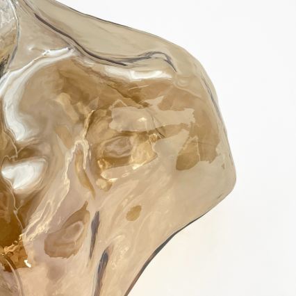 Suspension sur câble CRISTAL 1xE14/15W/230V laiton/beige fumé