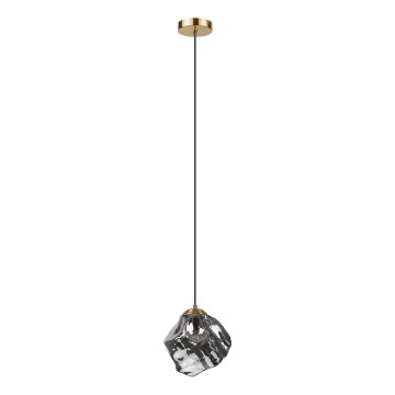Suspension sur câble CRISTAL 1xE14/15W/230V laiton/noir fumé