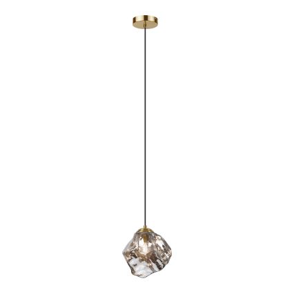 Suspension sur câble CRISTAL 1xE14/15W/230V laiton/noir fumé