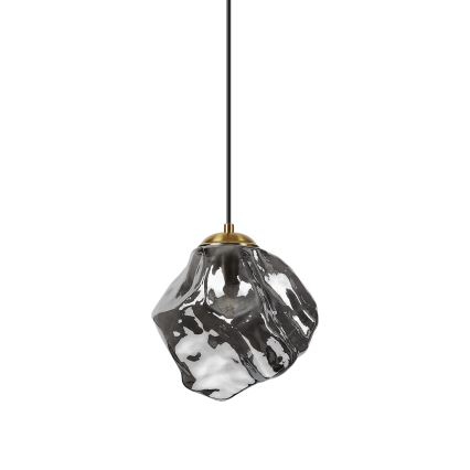 Suspension sur câble CRISTAL 1xE14/15W/230V laiton/noir fumé