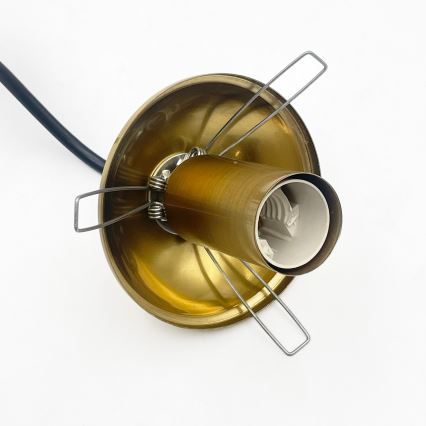 Suspension sur câble CRISTAL 3xE14/15W/230V, laiton/beige fumé