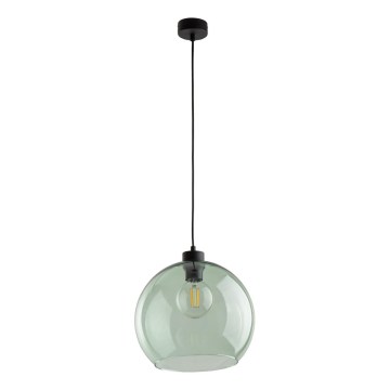 Suspension sur câble CUBUS 1xE27/15W/230V noir/vert fumé