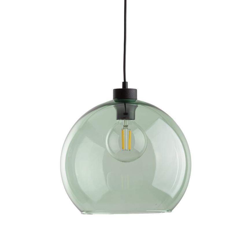 Suspension sur câble CUBUS 1xE27/15W/230V noir/vert fumé