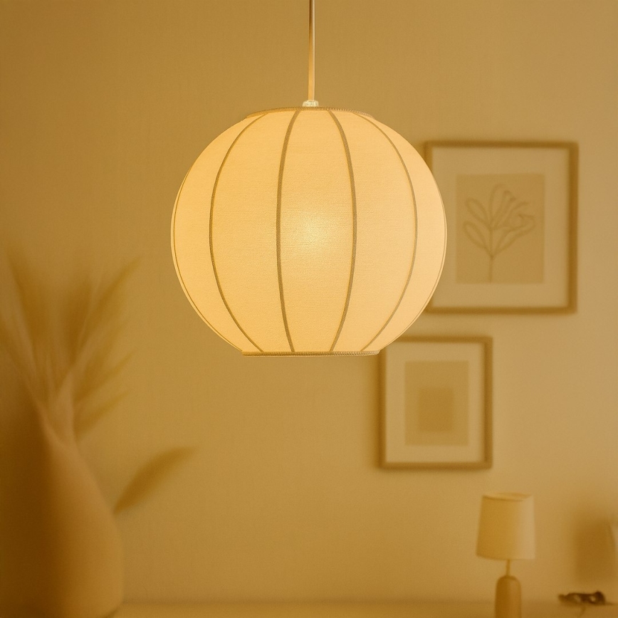 Suspension sur câble DANA 1xE27/15W/230V Ø 25 cm blanche