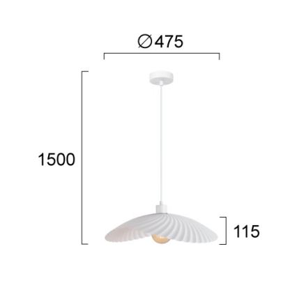 Suspension sur câble DANCE 1xE27/40W/230V blanche