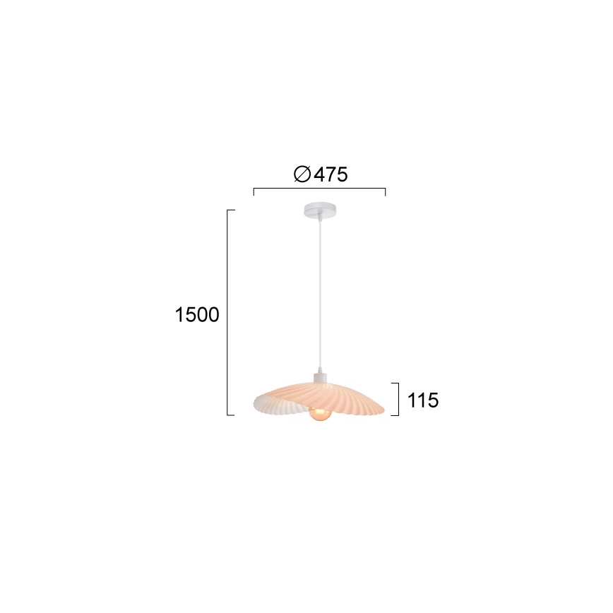 Suspension sur câble DANCE 1xE27/40W/230V rose