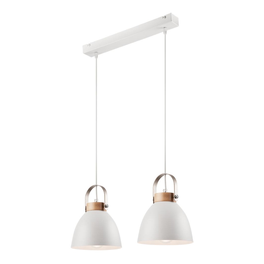 Suspension sur câble DANIELLE 2xE27/60W/230V hêtre