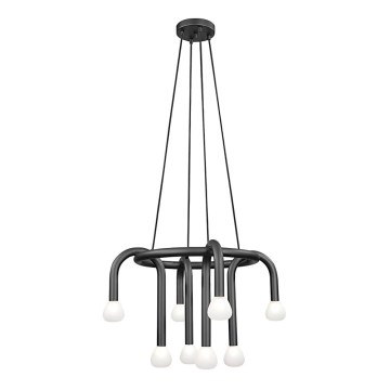 Suspension sur câble DELORI 8xG9/28W/230V noir