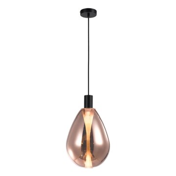 Suspension sur câble DENSO 1xG9/5W/230V Ø 20 cm cuivré/noir