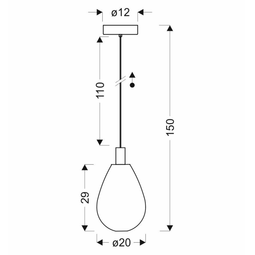 Suspension sur câble DENSO 1xG9/5W/230V Ø 20 cm cuivré/noir