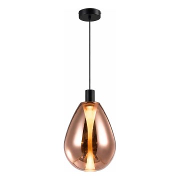 Suspension sur câble DENSO 1xGU10/10W/230V Ø 30 cm cuivrée/noire