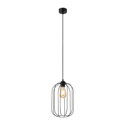 Suspension sur câble DESTELLO 1xE27/15W/230V, diam. 21 cm, noire