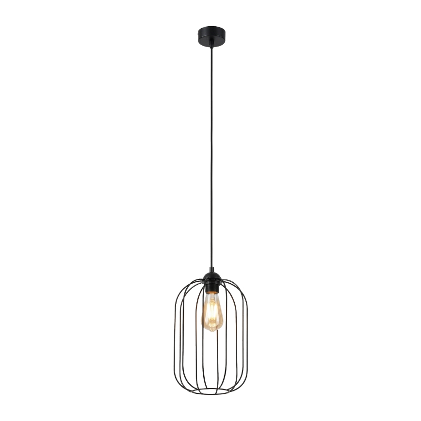 Suspension sur câble DESTELLO 1xE27/15W/230V, diam. 21 cm, noire