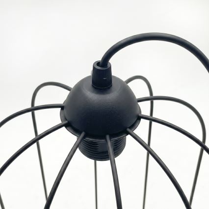 Suspension sur câble DESTELLO 1xE27/15W/230V, diam. 21 cm, noire