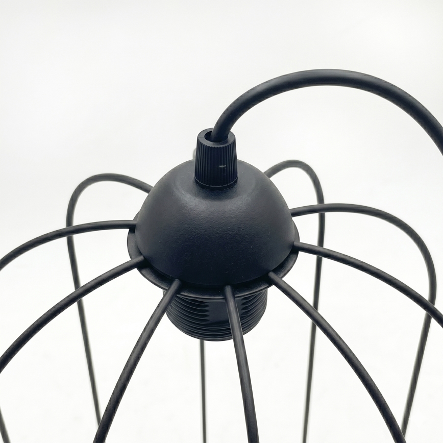 Suspension sur câble DESTELLO 1xE27/15W/230V, diam. 21 cm, noire
