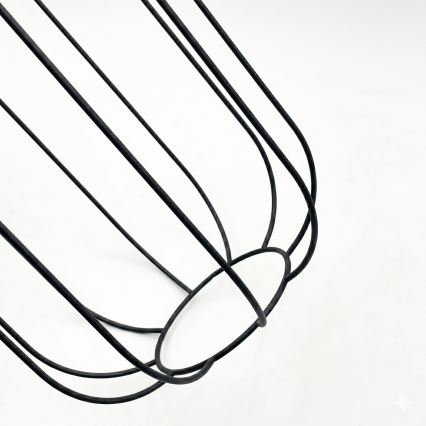 Suspension sur câble DESTELLO 1xE27/15W/230V, diam. 21 cm, noire
