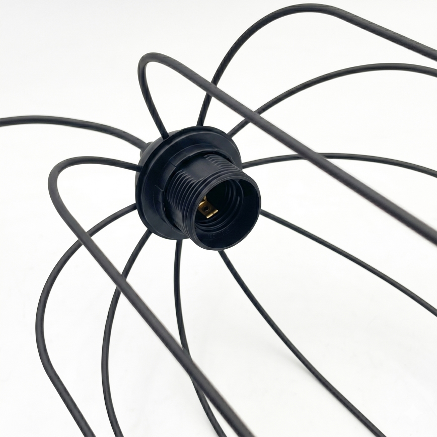 Suspension sur câble DESTELLO 1xE27/15W/230V, diam. 21 cm, noire